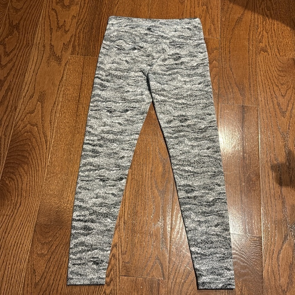 Kyodan High Waist Soft Jacquard Marble Women's Small white Gray Leggings - Picture 9 of 11